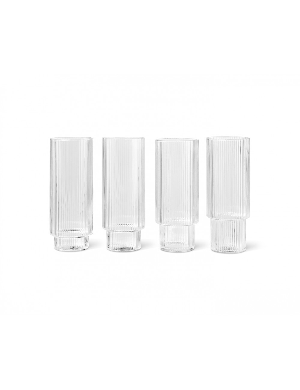 Ripple Long Drink Glasses Ferm Living Chic Cham Lausanne
